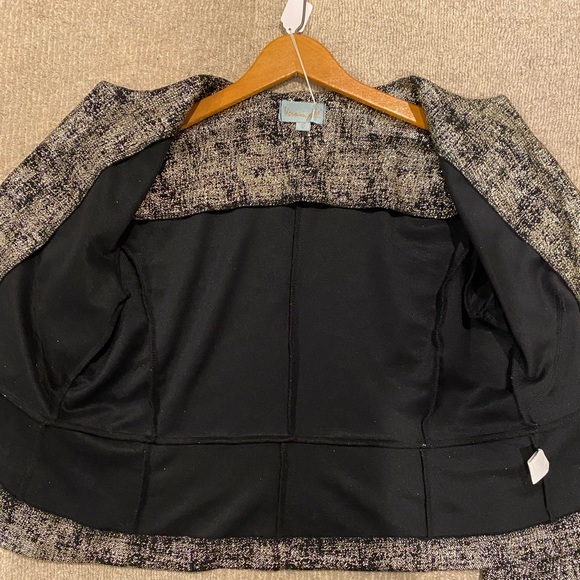 NWT Veronica M gold blazer jacket bell sleeve small - Picture 6 of 10